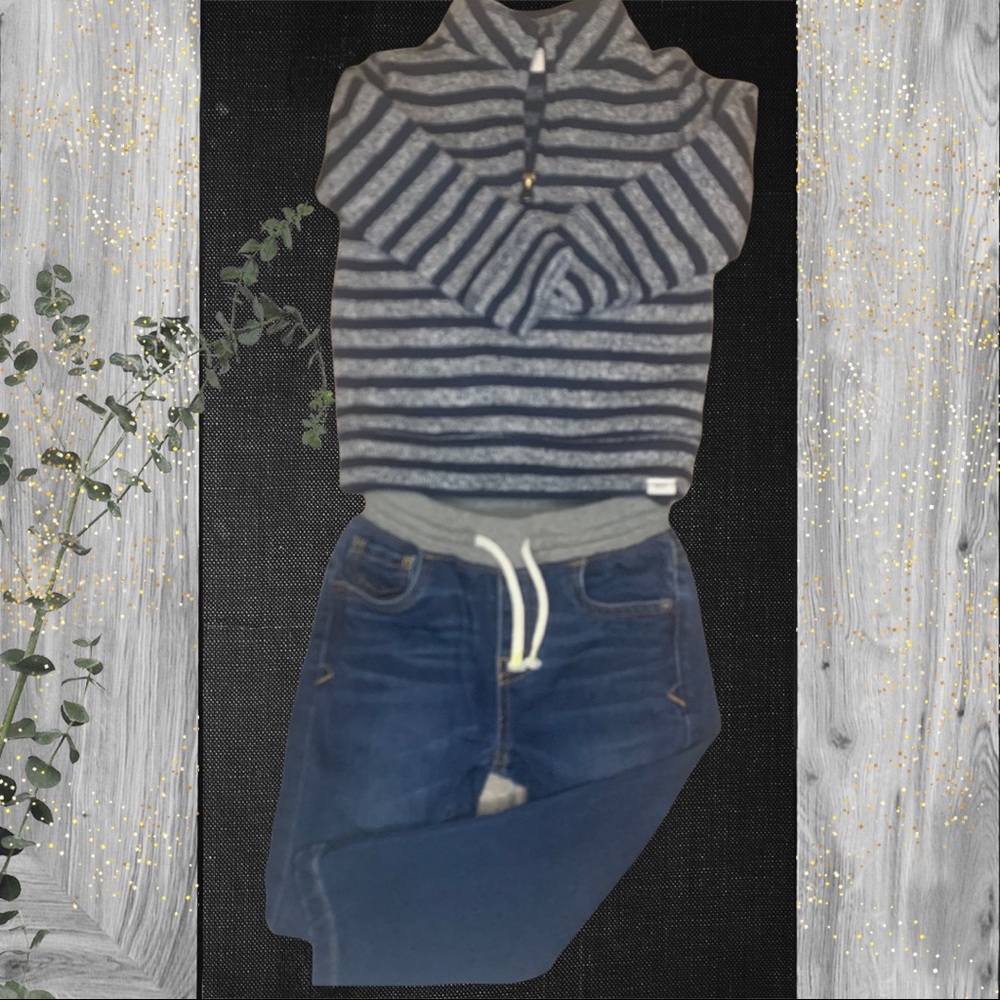 Size 2t sweater and jeans outfit.